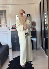 BUTTER YELLOW ASİMETRİK KESİM OYSHO TAKIM