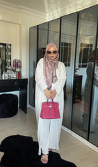 BEYAZ 3’LÜ OYSHO ABAYA TAKIM