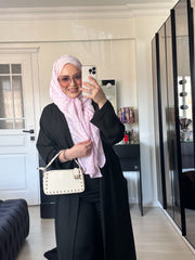 SİYAH 3’LÜ PANTOLONLU OYSHO ABAYA TAKIM